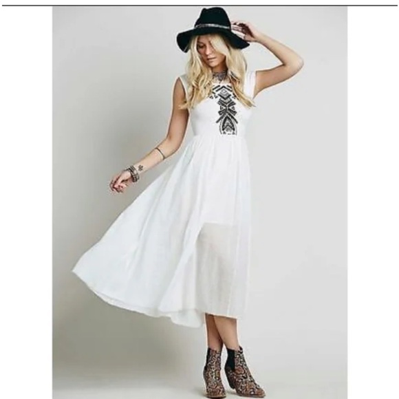 Free People Dresses & Skirts - Free People Toosaloosa Slub Meadow Dress Pale Pink Size Small